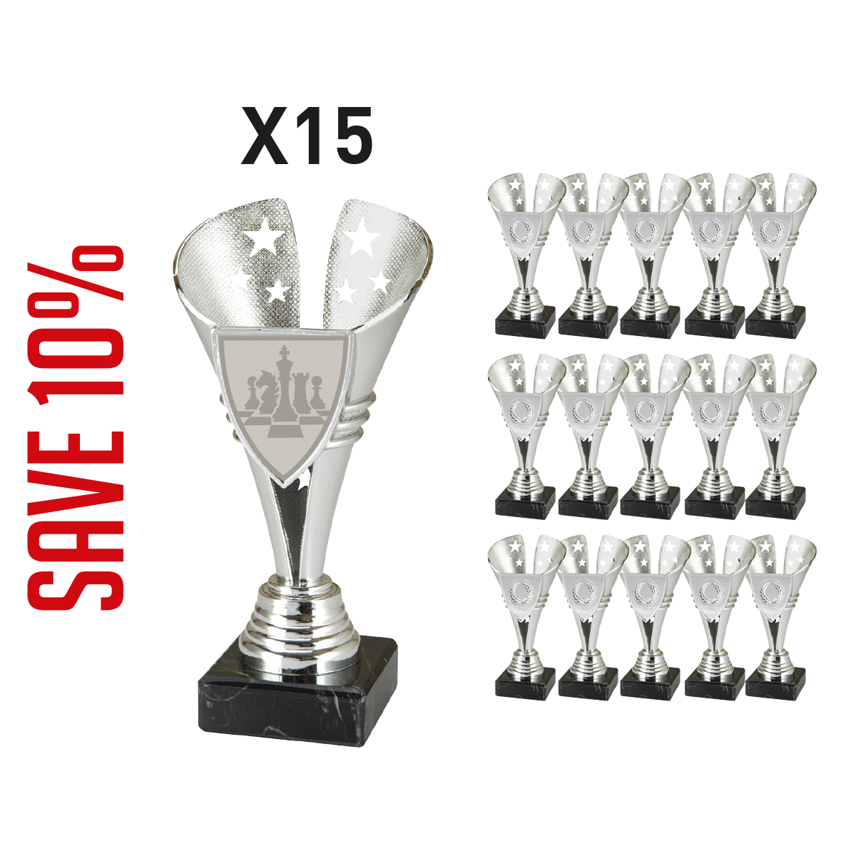 OUT360.02.AFS Pokalset 15 Stck. | 16,5 cm