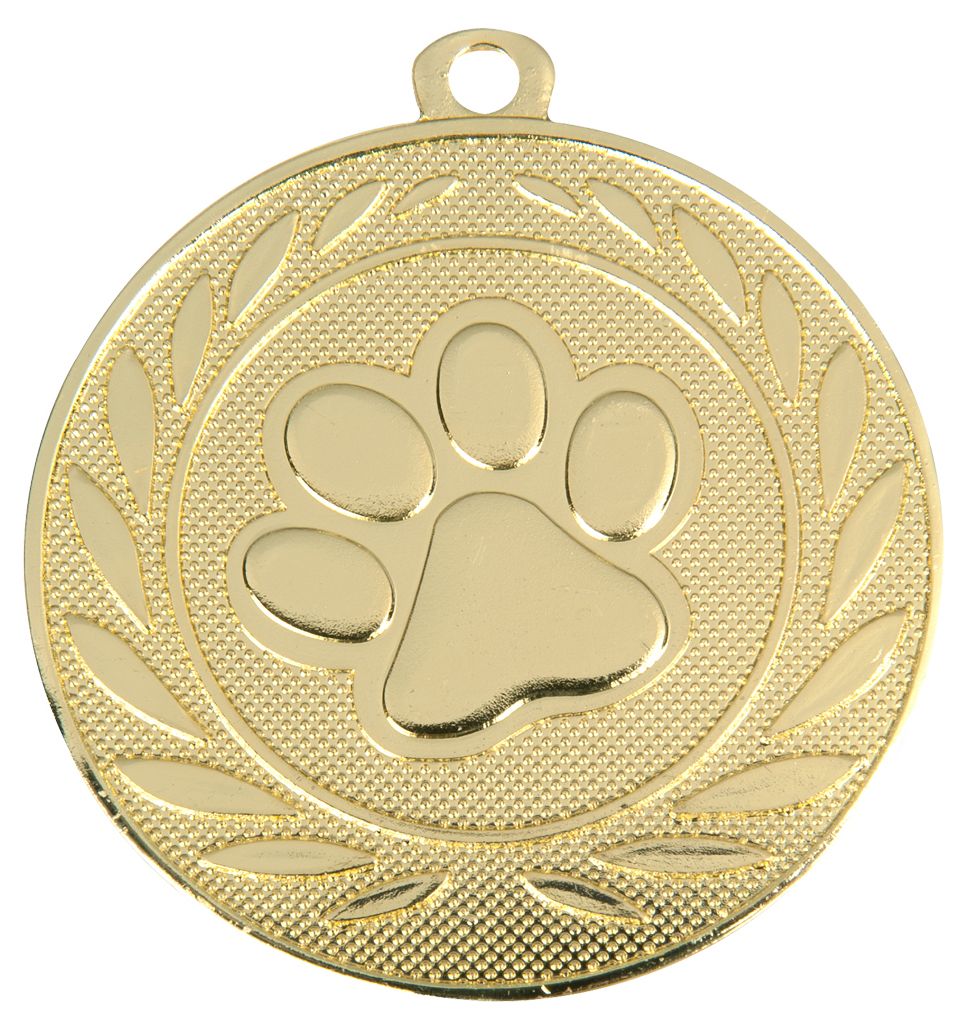 DI5000.Y Hunde-/Katzenpfoten Medaille 50 mm Ø