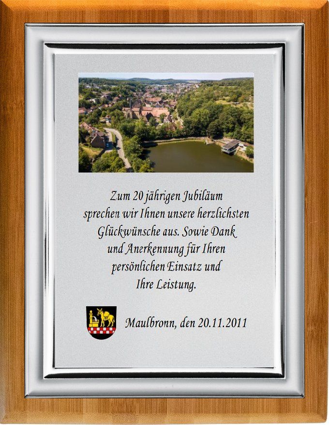 A35838.02 Holzehrentafel | 200x250 mm