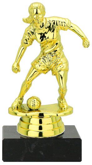 M34206 Damenfussball Figur mit Marmorsockel 15,1 cm | montiert