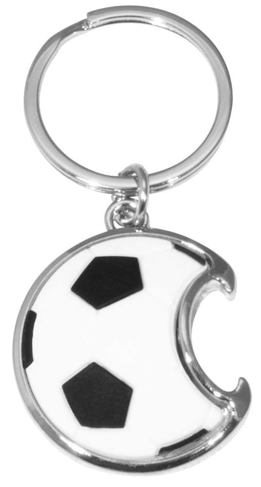 35424 Fussball Schlüsselanhänger mit Flaschenöffner | 37x75 mm