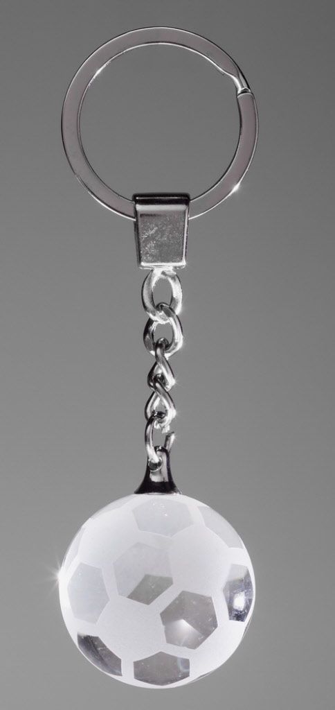 67351 Fussball Glas-Schlüsselanhänger | Ø 30 mm