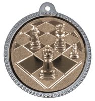 SME.013 Schach Medaillen 56 mm Ø inkl. Band / Kordel | montiert