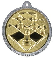 SME.013 Schach Medaillen 56 mm Ø inkl. Band / Kordel | montiert