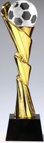 A68418 Fussball Design-Trophäe mit Kristallglas-Sockel | 30,0 cm