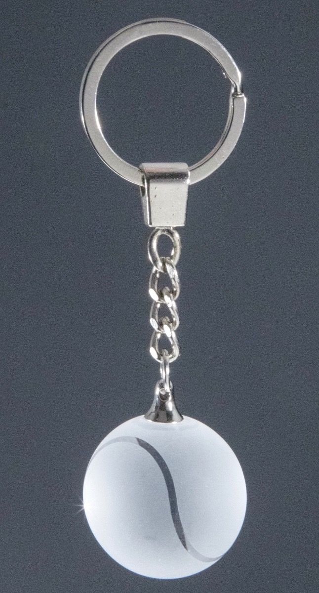 67354 Tennis Glas-Schlüsselanhänger | Ø 30 mm