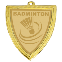 D129.026 Badminton Medaille 50x55 mm