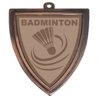 D129.026 Badminton Medaille 50x55 mm