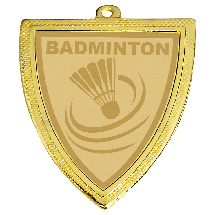 D129.026 Badminton Medaille 50x55 mm