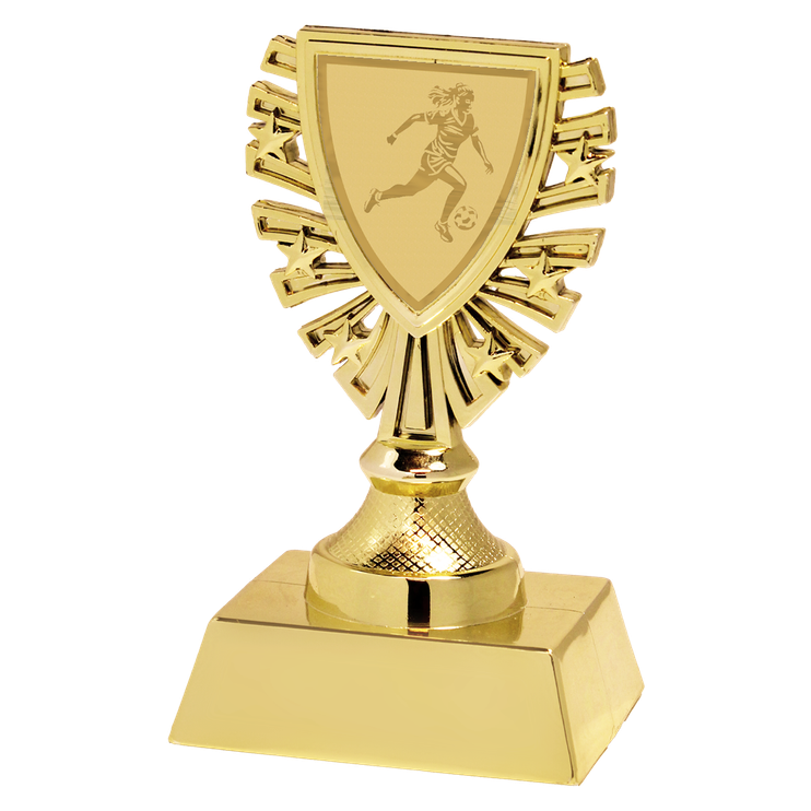 X620.01.AFS005 Damen Fussball Pokalaufsteller | 12,5 cm