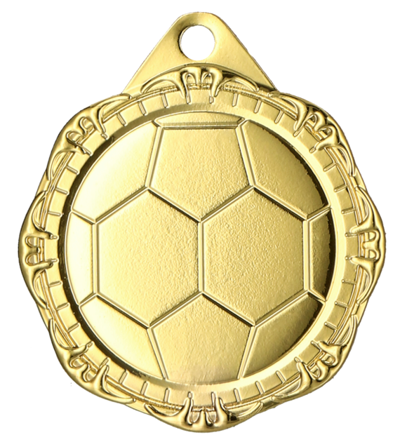 C1232.SM Fussball Medaille gold 32 mm Ø