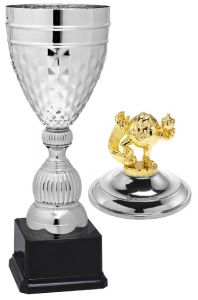 1001.006 Fussball Bambini  Pokale mit Deckel inkl. Beschriftung | Serie 9 Stck.