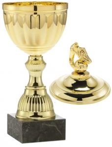 1021.005 Fussball Pokale mit Deckelfigur inkl.Beschriftung | Serie 7 Stck.