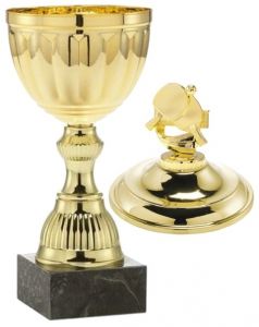 1021.019 Tischtennis Pokale mit Deckelfigur inkl. Beschriftung | Serie 7 Stck.