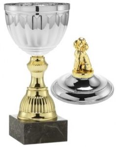 1025.049 Pudel - Bowling  Pokale mit Deckelfigur inkl. Beschriftung | Serie 7 Stck.