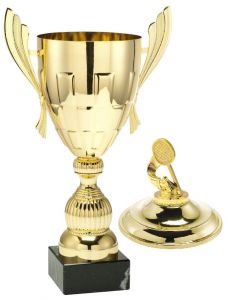 1083.028 Badminton Pokale mit Deckelfigur inkl. Beschriftung | Serie 10 Stck.