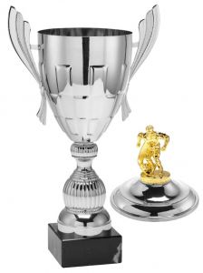 1084.004 Fussball Pokale mit Deckelfigur inkl. Beschriftung | Serie 10 Stck.