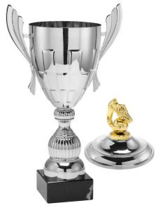 1084.005 Fussball Pokale mit Deckelfigur inkl. Beschriftung | Serie 10 Stck.