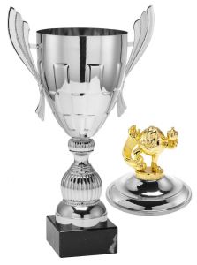 1084.006 Fussball Bambini Pokale mit Deckelfigur inkl. Beschriftung | Serie 10 Stck.