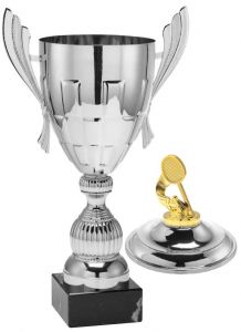 1084.028 Badminton Pokale mit Deckelfigur inkl. Beschriftung | Serie 10 Stck.