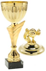 1086.006 Bambini Pokale mit Deckelfigur inkl. Beschriftung | Serie 8 Stck. 