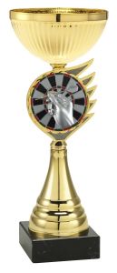 2000FG011 Dart Pokal mit Kunstharzmotiv inkl. Gravur | Serie 5 Stck.