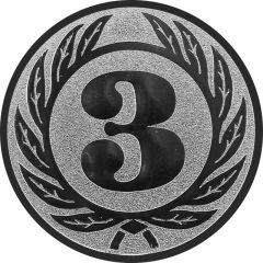 9100.205 Pokal-Emblem Zahl 3 | 25 mm Ø