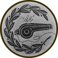 9100.284 Pokal-Emblem Schiedsrichterpfeife | 25 mm Ø