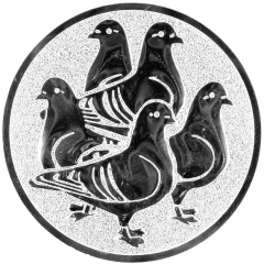 9100.335 Pokal-Emblem Tauben | 25 mm Ø