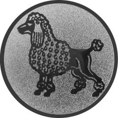 9100.336 Pokal-Emblem Hund - Pudel | 25 mm Ø