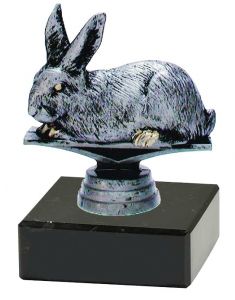 M34276 Kaninchen Pokal-Figur mit Marmorsockel inkl. Beschriftung | 11,0 cm