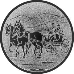 9100.351 Pokal-Emblem Pferdegespann - Kutschfahren | 25 mm Ø