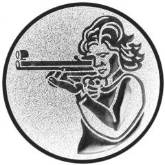 9100.356 Pokal-Emblem Gewehrschützin | 25 mm Ø