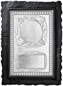 35874E Schieferlook-Plakette inkl. Beschriftung | 19x14 cm