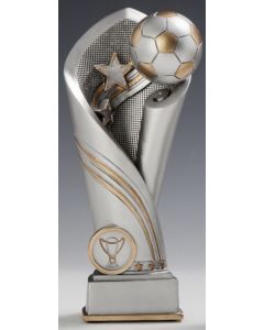 39482 Fussball Kunstharz-Pokal inkl. Beschriftung | 13,5 cm