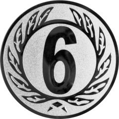 9100.394 Pokal-Emblem Zahl 6 | 25 mm Ø