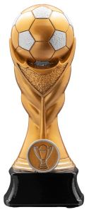 39773 Fussball Kunstharz-Pokal inkl. Beschriftung | 12,1 cm