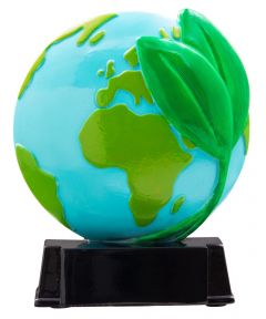 39775 Weltkugel - Ökologie - Klima Figur inkl. Beschriftung  | 13,8 cm