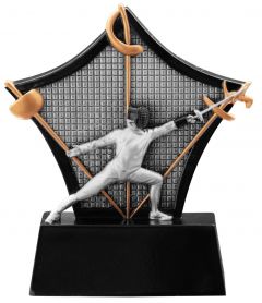 39782 Fechtsport Figur inkl. Beschriftung | 12,8 cm