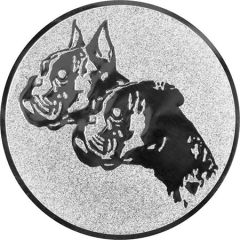 9100.400 Pokal-Emblem Boxerhunde | 25 mm Ø