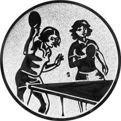 9100.420 Pokal-Emblem Tischtennis Doppel Damen | 25 mm Ø