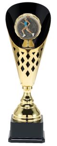 490.01.034 Läuferin Metallpokal Kalkar inkl. Beschriftung | 3 Größen
