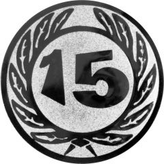 9100.543 Pokal-Emblem Zahl 15 | 25 mm Ø