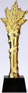 A68420 Design-Trophäe auf schwarzen Kristallglas-Sockel | 28,5 cm