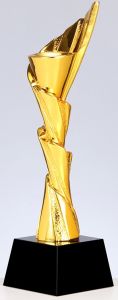A68460 Design-Trophäe auf schwarzen Kristallglas-Sockel | 28,0 cm