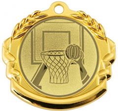 9360.240 Basketball Medaille 70 mm Ø inkl. Band / Kordel | montiert