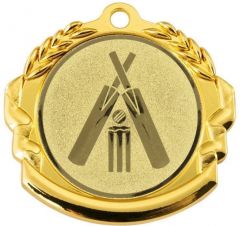 9360.576 Cricket Medaille 70 mm Ø inkl. Band / Kordel | montiert