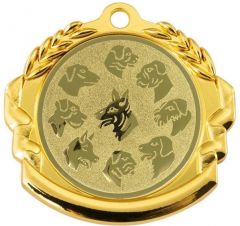 9360.233 Gebrauchshunde Medaille 70 mm Ø inkl. Band / Kordel | montiert