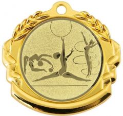 9360.298 Sportgymnastik Medaille 70 mm Ø inkl. Band / Kordel | montiert