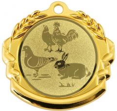 9360.376 Kleintierzucht Medaille 70 mm Ø inkl. Band / Kordel | montiert